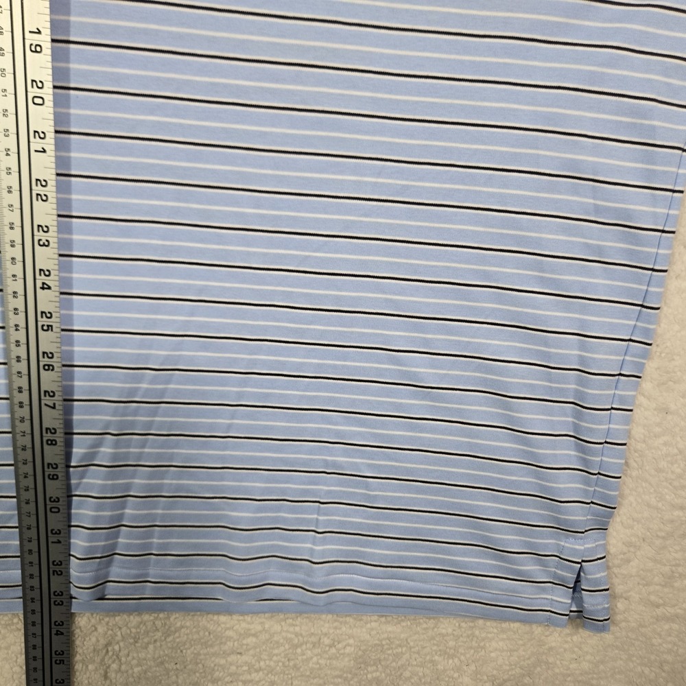 $125 Polo Ralph Lauren Mens 3XB Blue White Stripe Cotton Polo‎ Shirt 3XL Big - Picture 7 of 7